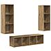 Set di mobili TV 3 pcs rovere artigianale 37 x 37 x 142.5 cm - Foto miniatura 1