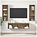 Set di mobili TV 3 pcs rovere artigianale 37 x 37 x 142.5 cm - Foto miniatura 4