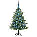 Albero di Natale artificiale preilluminato con set di palline - Foto miniatura 4