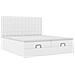 Pouf Letto con Materassi e LED Bianco Puro 160x200cm Similpelle - Foto miniatura 7