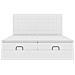 Pouf Letto con Materassi e LED Bianco Puro 160x200cm Similpelle - Foto miniatura 8