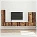 Set di Mobiletto da TV a Parete 6 pcs Legno vecchio - Foto miniatura 2
