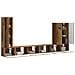 Set di Mobiletto da TV a Parete 6 pcs Legno vecchio - Foto miniatura 3