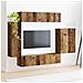 Set di Mobiletto da TV a Parete 6 pcs Legno vecchio - Foto miniatura 4