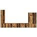 Set di Mobiletto da TV a Parete 6 pcs Legno vecchio - Foto miniatura 8