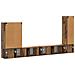 Set di Mobiletto da TV a Parete 6 pcs Legno vecchio - Foto miniatura 9