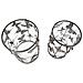 Set Di Tavolini Farfalla 34-multicolore-metallo-41,3x41,3x55 Cm - Foto miniatura 2