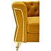 Poltrona Emy Con Cuscino In Tessuto Senape E Gambe Oro 104x83x76 Cm - Foto miniatura 5