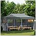 Tenda Party Antracite 291 x 580 x 315 cm Tessuto Oxford - Foto miniatura 2