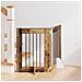 Cancello per cani con supporti 2 pcs Legno antico 60 x 60 cm - Foto miniatura 2