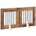 Cancello per cani con supporti 2 pcs Legno antico 60 x 60 cm - Foto miniatura 4