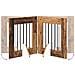 Cancello per cani con supporti 2 pcs Legno antico 60 x 60 cm - Foto miniatura 8
