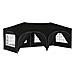 Tenda per feste a pop-up 575 x 288 x 245 cm Nero Tessuto Oxford - Foto miniatura 1