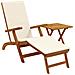 Lettino prendisole reclinabile e pieghevole 2 pcs Bianco Crema - Foto miniatura 1
