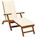 Lettino prendisole reclinabile e pieghevole 2 pcs Bianco Crema - Foto miniatura 5