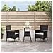 Set Bistrò da Giardino 3 pz con Cuscini in Polyrattan Nero - Foto miniatura 2