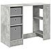 Scrivania Grigio cemento 100 x 40 x 75 cm Legno multistrato - Foto miniatura 1