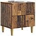 Armadio da Notte 2 pcs Legno antico 43 x 34,5 x 48 cm - Foto miniatura 2