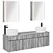 Set di Armadi da Bagno 5 pcs Sonoma grigio 53 x 15,5 x 70 cm - Foto miniatura 1