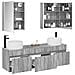 Set di Armadi da Bagno 5 pcs Sonoma grigio 53 x 15,5 x 70 cm - Foto miniatura 3