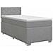 Letto box spring con materasso Grigio Chiaro 90 x 200 cm - Foto miniatura 1