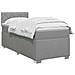 Letto box spring con materasso Grigio Chiaro 90 x 200 cm - Foto miniatura 5