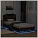 Struttura letto con testata Rovere Fumo Legno ingegnerizzato - Foto miniatura 4