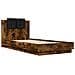 Struttura letto con testata Rovere Fumo Legno ingegnerizzato - Foto miniatura 7
