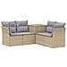 Set di divani 5 pz Beige e Grigio Chiaro - Foto miniatura 1