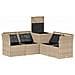 Set di divani 5 pz Beige e Grigio Chiaro - Foto miniatura 6