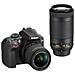 D3400 Nero Kit AF-P 18-55 mm VR + 70-300 mm Sensore CMOS DX 24Mpx Display 3" Filmati Full HD Bluetooth - Foto miniatura 9