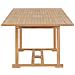 Set da Pranzo per Esterni 9 pz 180-280x100x75 cm Teak Massello - Foto miniatura 6