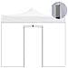 Telo Laterale 4,5x2mt Pvc Con Porta Avvolgibile Per Gazebo 4,5x3mt 9011/4 - Foto miniatura 1