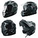 Casco Modulare Apribile Moto Touring Sport Visiera Parasole Nero Xs - Foto miniatura 1