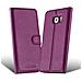 Custodia Compatibile Con Samsung Galaxy S6 Edge In Violetta Ametista - Coperchio Protettiva Con Chiusura Magnetica, Funzione Stand E Tasca Per Le Carte - Foto miniatura 2