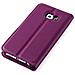 Custodia Compatibile Con Samsung Galaxy S6 Edge In Violetta Ametista - Coperchio Protettiva Con Chiusura Magnetica, Funzione Stand E Tasca Per Le Carte - Foto miniatura 3