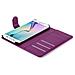 Custodia Compatibile Con Samsung Galaxy S6 Edge In Violetta Ametista - Coperchio Protettiva Con Chiusura Magnetica, Funzione Stand E Tasca Per Le Carte - Foto miniatura 5