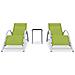 Lettini Prendisole Con Tavolino 2 Pz In Alluminio Verde - Foto miniatura 2