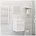 Set Mobili da Bagno 2 pz Bianco in Legno Multistrato - Foto miniatura 4