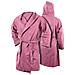 Accappatoio Con Cappuccio In Microfibra Adulto Unisex In Tinta Unita Vari Colori S Rosa - Foto miniatura 8