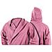 Accappatoio Con Cappuccio In Microfibra Adulto Unisex In Tinta Unita Vari Colori S Rosa - Foto miniatura 9