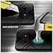 Cadorabo Custodia Compatibile Con Samsung Galaxy S10e - Ottica A Strisce In Opale Nero - Coperchio Protettivo In Vetro Temperato E Silicone Tpu - Foto miniatura 2