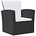 Set Divani Da Giardino 16 Pz Con Cuscini In Polyrattan Nero - Foto miniatura 2