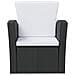 Set Divani Da Giardino 16 Pz Con Cuscini In Polyrattan Nero - Foto miniatura 3