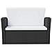 Set Divani Da Giardino 16 Pz Con Cuscini In Polyrattan Nero - Foto miniatura 5