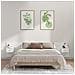 Testiera Per Letto Con Comodini In Legno Multistrato Bianco - Foto miniatura 1
