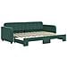 Divano Letto Con Letto Estraibile Verde Scuro 80x200cm Velluto - Foto miniatura 2