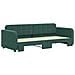 Divano Letto Con Letto Estraibile Verde Scuro 80x200cm Velluto - Foto miniatura 3