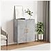 Credenza Grigio Cemento 69,5x34x90 Cm In Legno Multistrato - Foto miniatura 1
