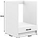 Mobile da cucina per incasso del forno OLIWIA, 1 anta, 60x55x82 cm, Colore Bianco - Foto miniatura 5